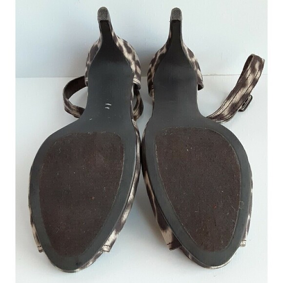 IMPO Brown/Beige "Terrie" Animal Print 4" Peep-Toe Heel Size 9M - Picture 6 of 9